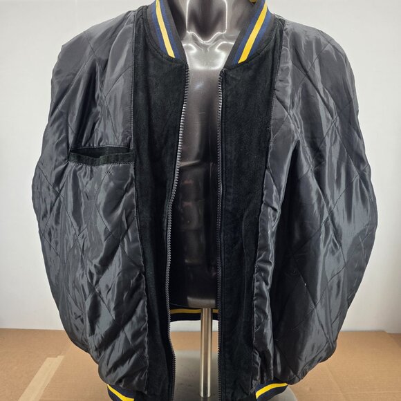 Vintage Michigan Wolverines Varsity Jacket Mens XXLarge Suede Cable Sports - Picture 11 of 12